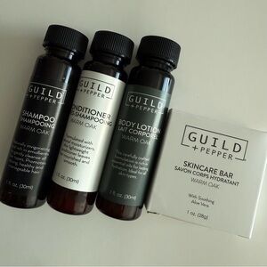 Guild + Pepper travel set ( shampoo, conditioner, body lotion & soap bar)